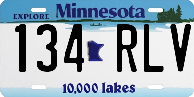 MN license plate 134RLV