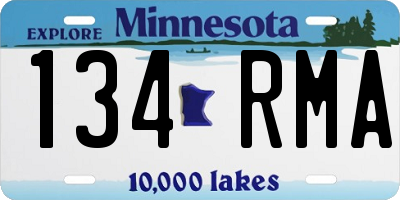 MN license plate 134RMA