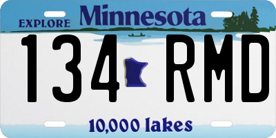 MN license plate 134RMD