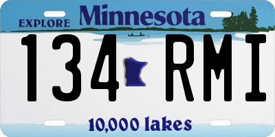 MN license plate 134RMI