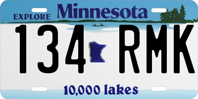 MN license plate 134RMK