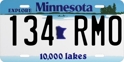MN license plate 134RMO