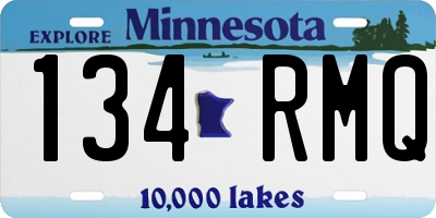 MN license plate 134RMQ