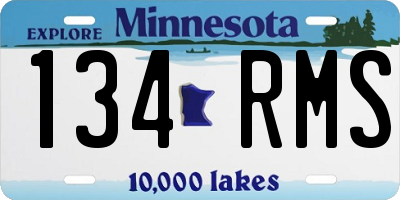 MN license plate 134RMS
