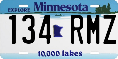 MN license plate 134RMZ