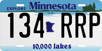 MN license plate 134RRP