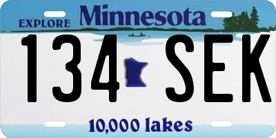 MN license plate 134SEK
