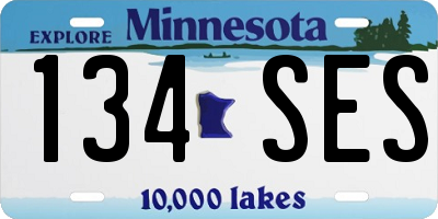 MN license plate 134SES