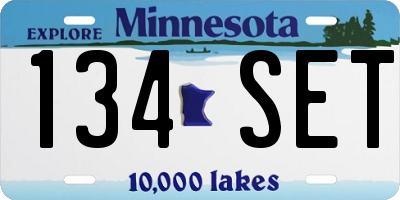 MN license plate 134SET