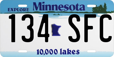 MN license plate 134SFC