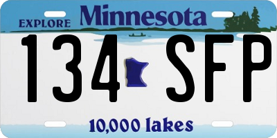 MN license plate 134SFP