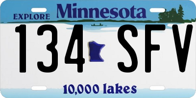 MN license plate 134SFV