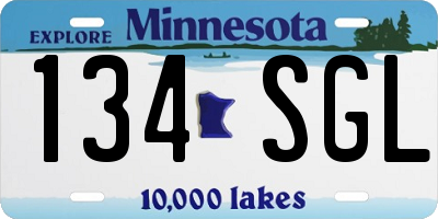 MN license plate 134SGL
