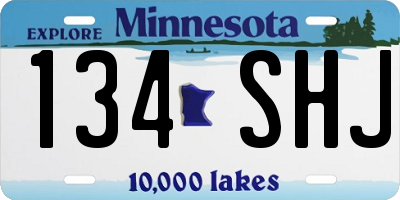 MN license plate 134SHJ
