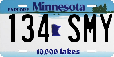 MN license plate 134SMY