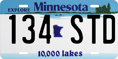MN license plate 134STD