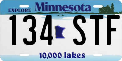MN license plate 134STF