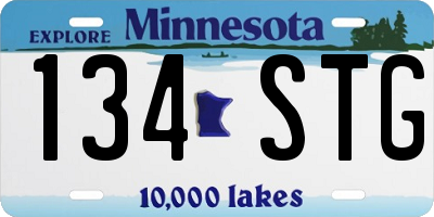 MN license plate 134STG