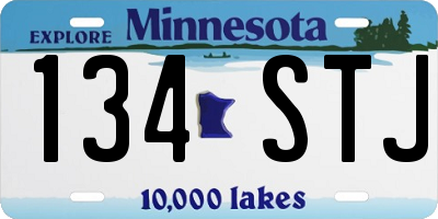 MN license plate 134STJ