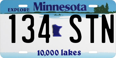 MN license plate 134STN