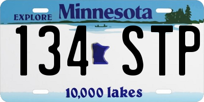 MN license plate 134STP