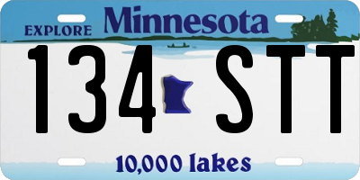 MN license plate 134STT