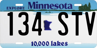 MN license plate 134STV
