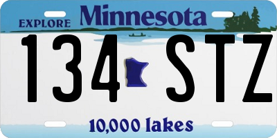 MN license plate 134STZ