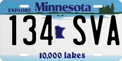 MN license plate 134SVA
