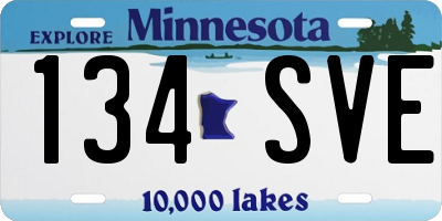 MN license plate 134SVE