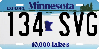 MN license plate 134SVG