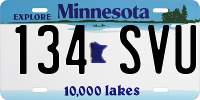 MN license plate 134SVU