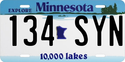 MN license plate 134SYN