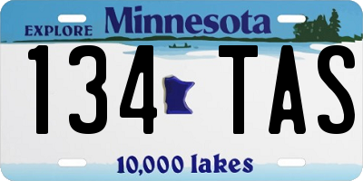 MN license plate 134TAS
