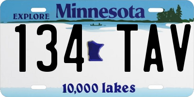 MN license plate 134TAV