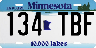 MN license plate 134TBF