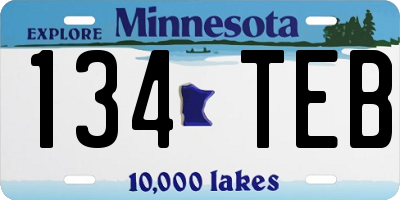 MN license plate 134TEB