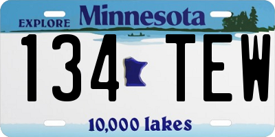 MN license plate 134TEW
