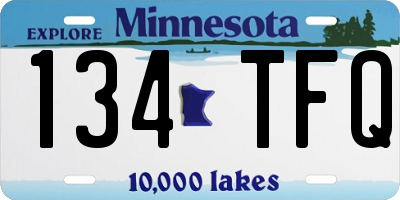 MN license plate 134TFQ