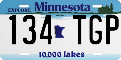 MN license plate 134TGP
