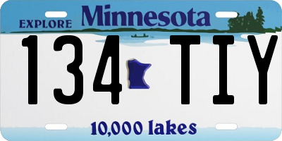 MN license plate 134TIY