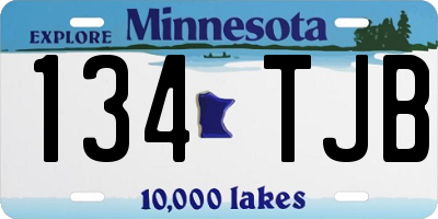 MN license plate 134TJB