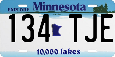MN license plate 134TJE