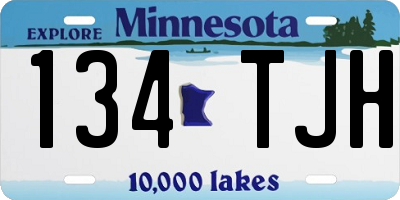 MN license plate 134TJH