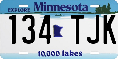 MN license plate 134TJK