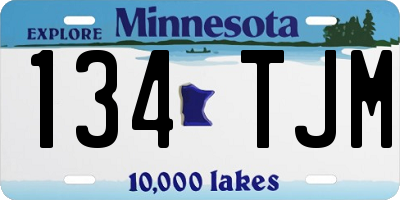 MN license plate 134TJM