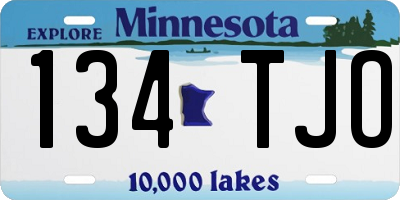 MN license plate 134TJO