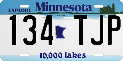MN license plate 134TJP