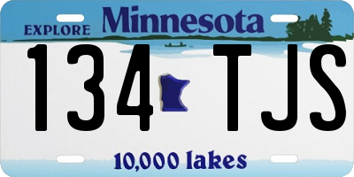 MN license plate 134TJS