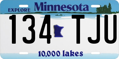 MN license plate 134TJU